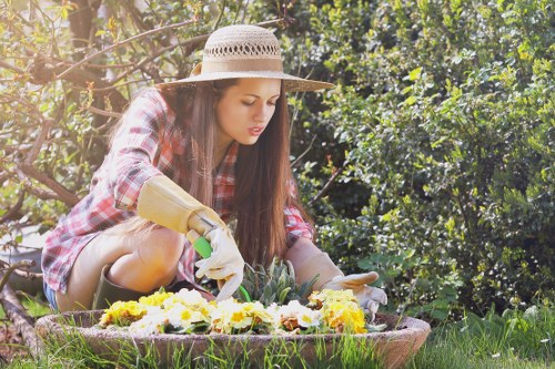 Seasonal planting in a well-maintained Ealing garden
